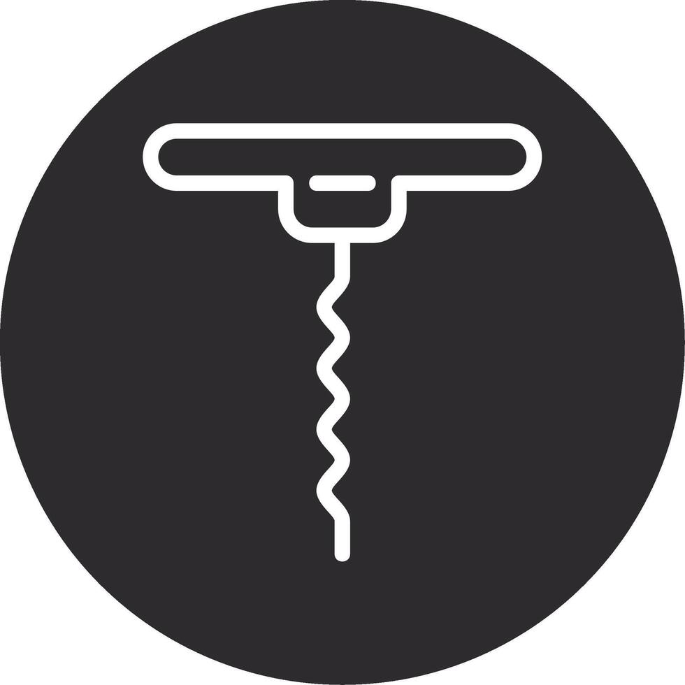 Corkscrew Inverted Icon vector