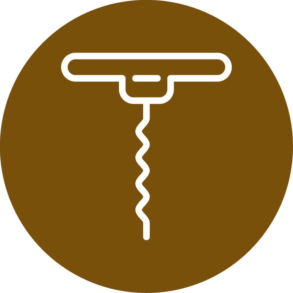 Corkscrew Outline Circle Icon vector