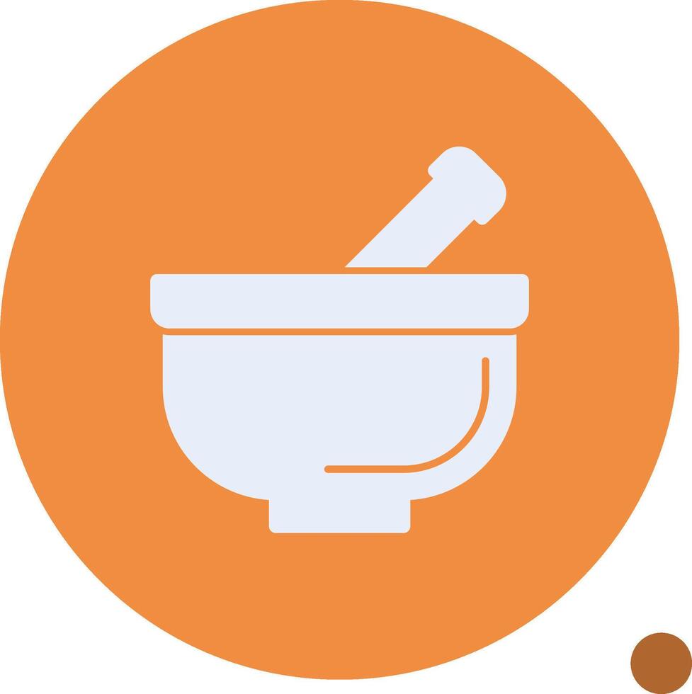 Pestle Glyph Shadow Icon vector