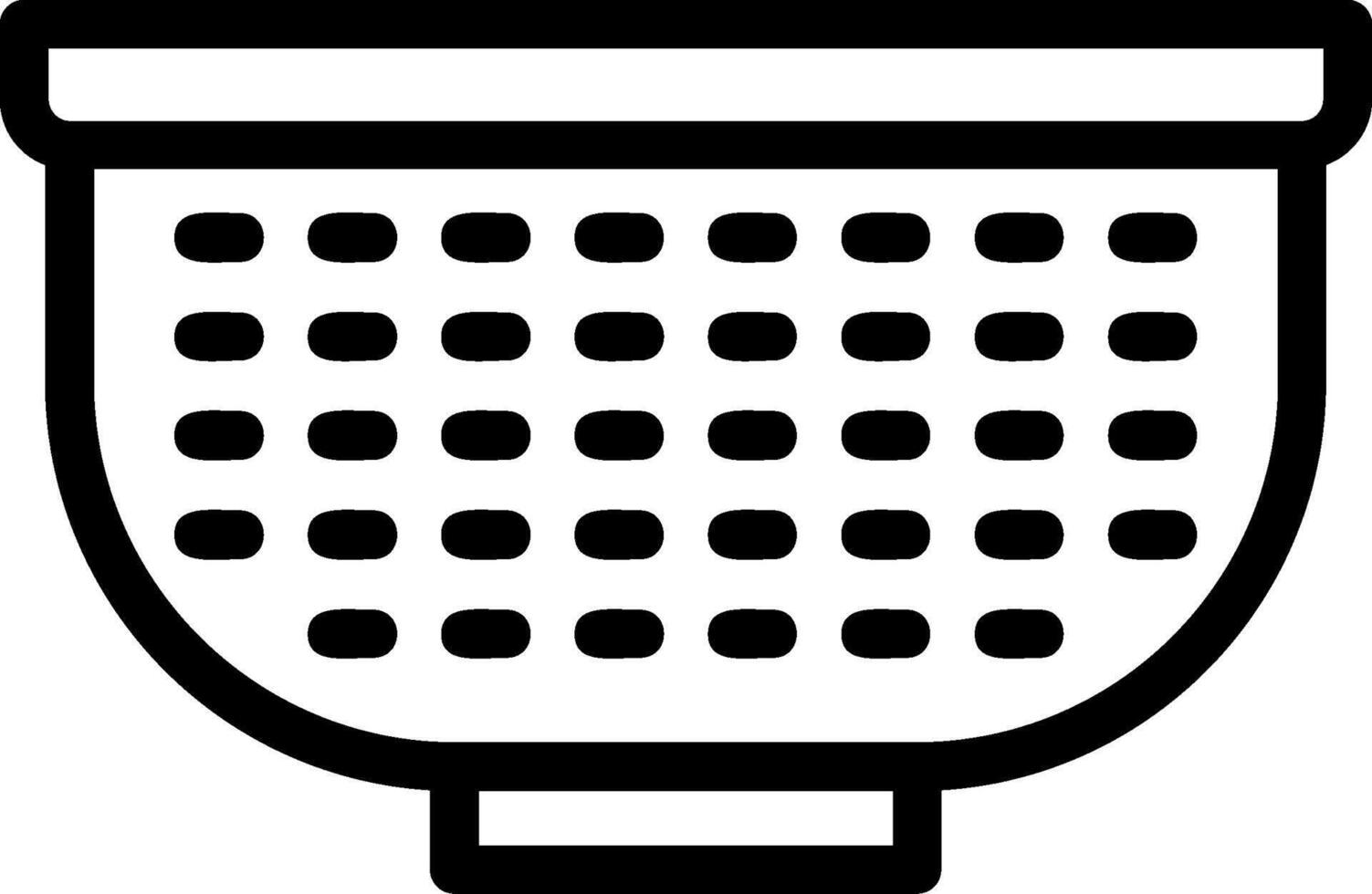 Colander Line Icon vector