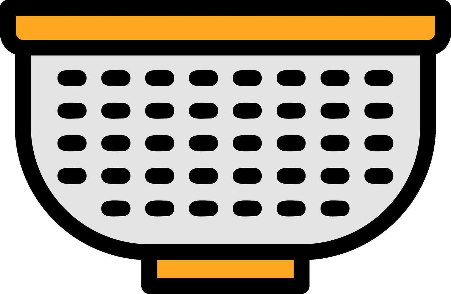 Colander Line Filled Icon vector