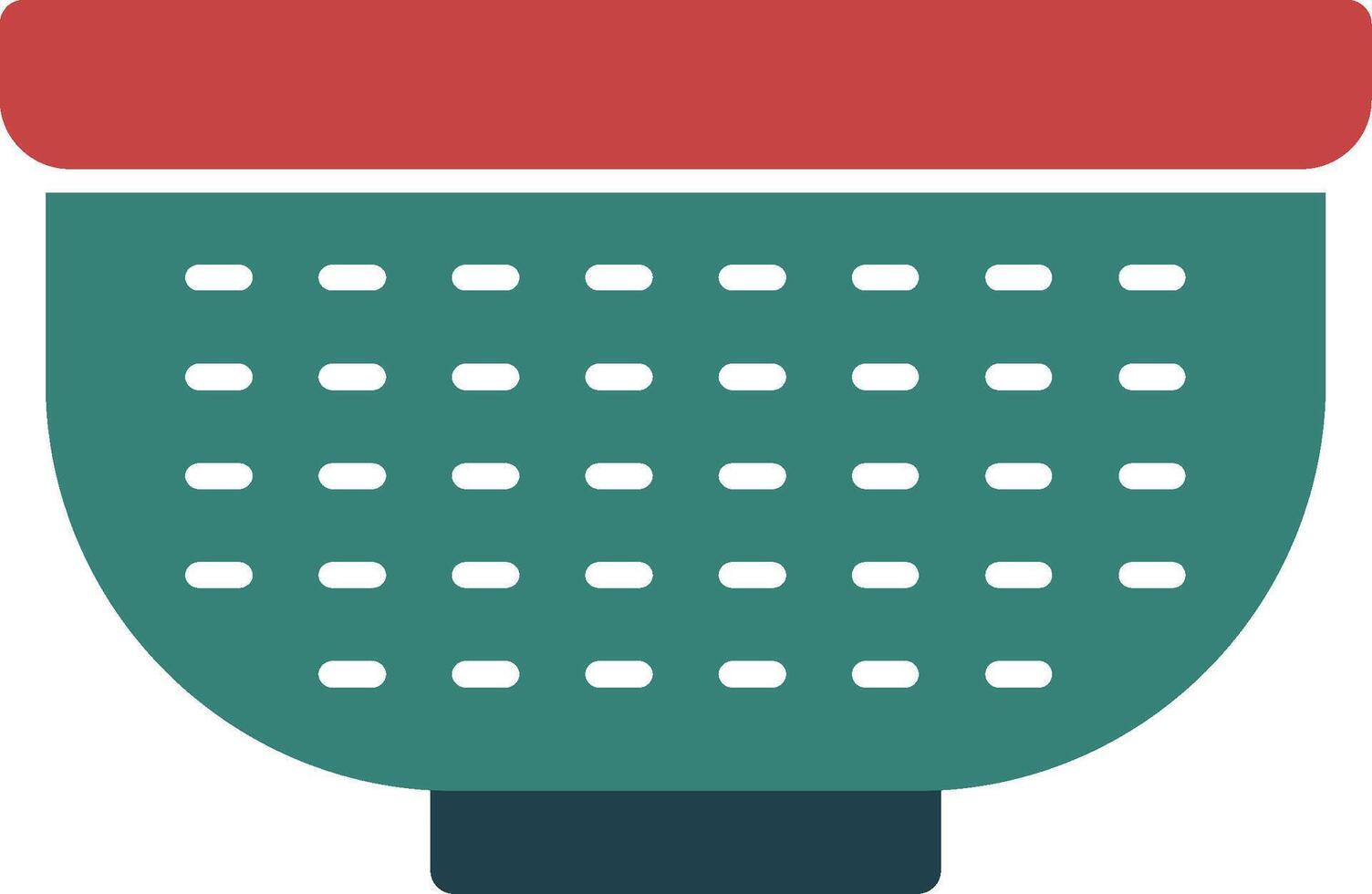 Colander Glyph Two Color Icon vector