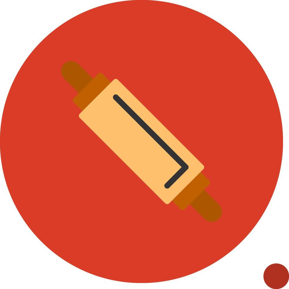 Rolling Pin Flat Shadow Icon vector