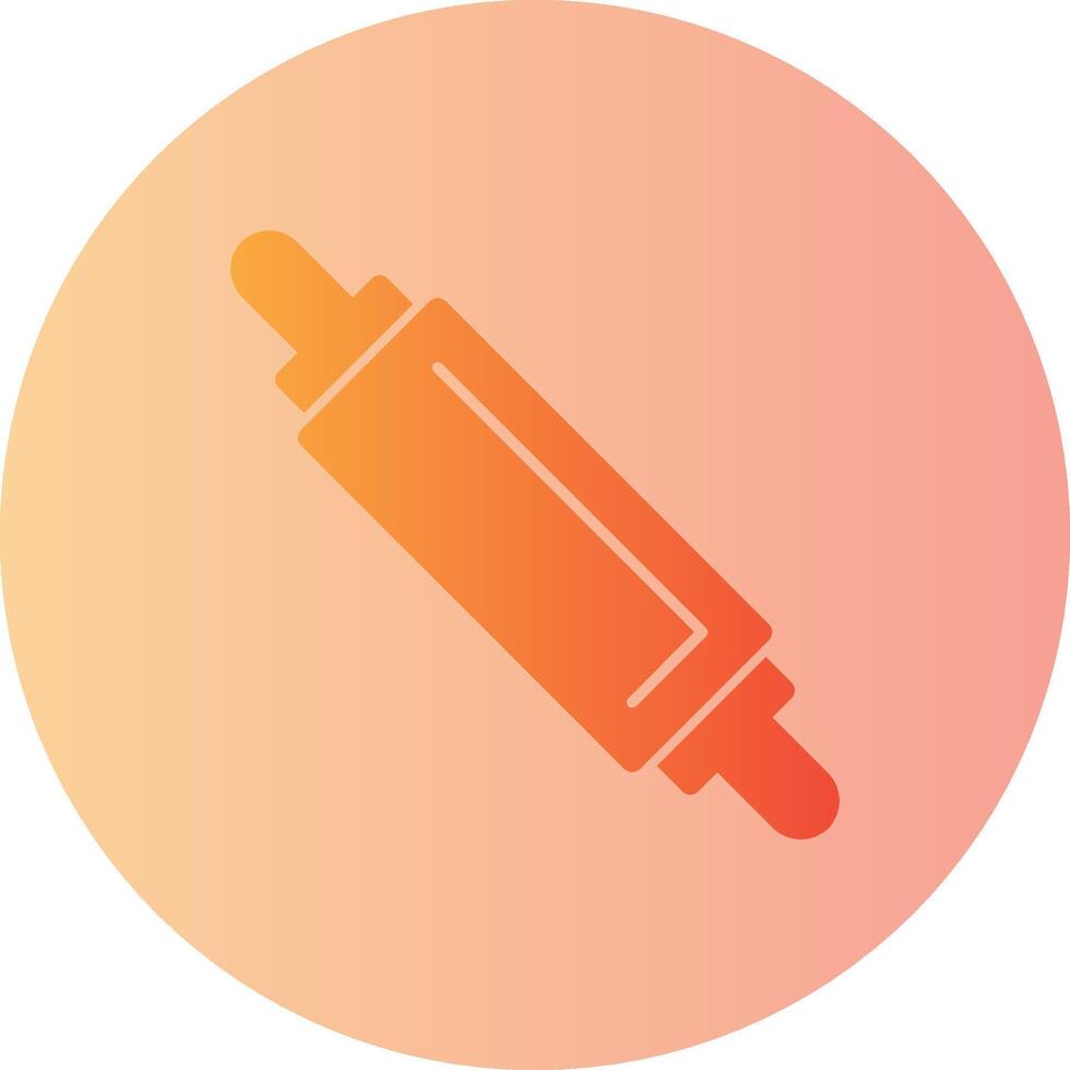 Rolling Pin Gradient Circle Icon vector