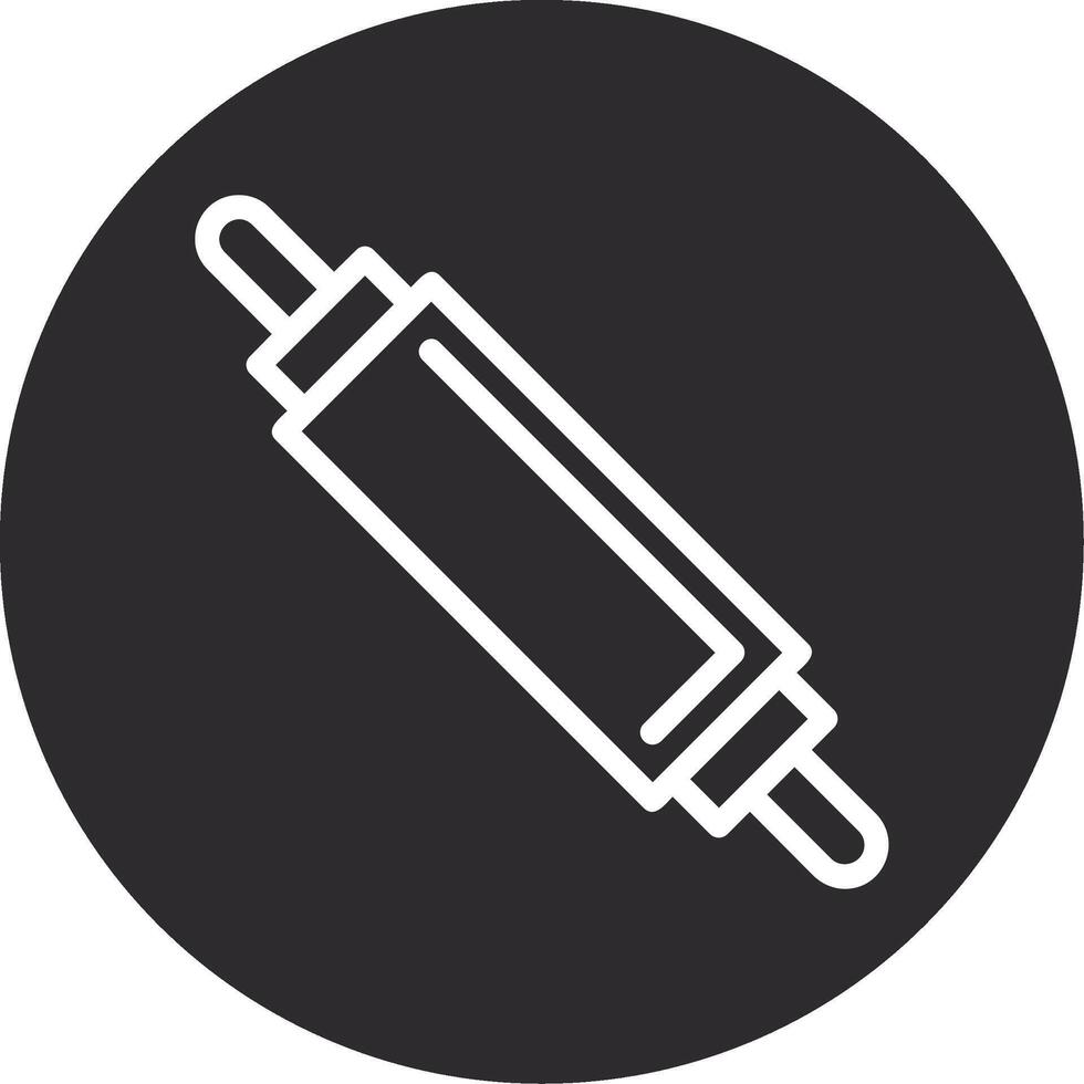 Rolling Pin Inverted Icon vector