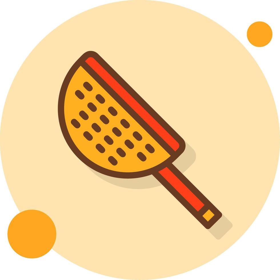 Strainer Filled Shadow Circle Icon vector