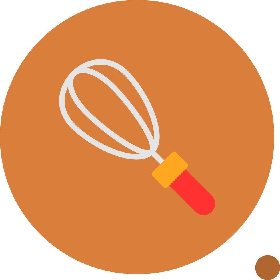 Whisk Flat Shadow Icon vector