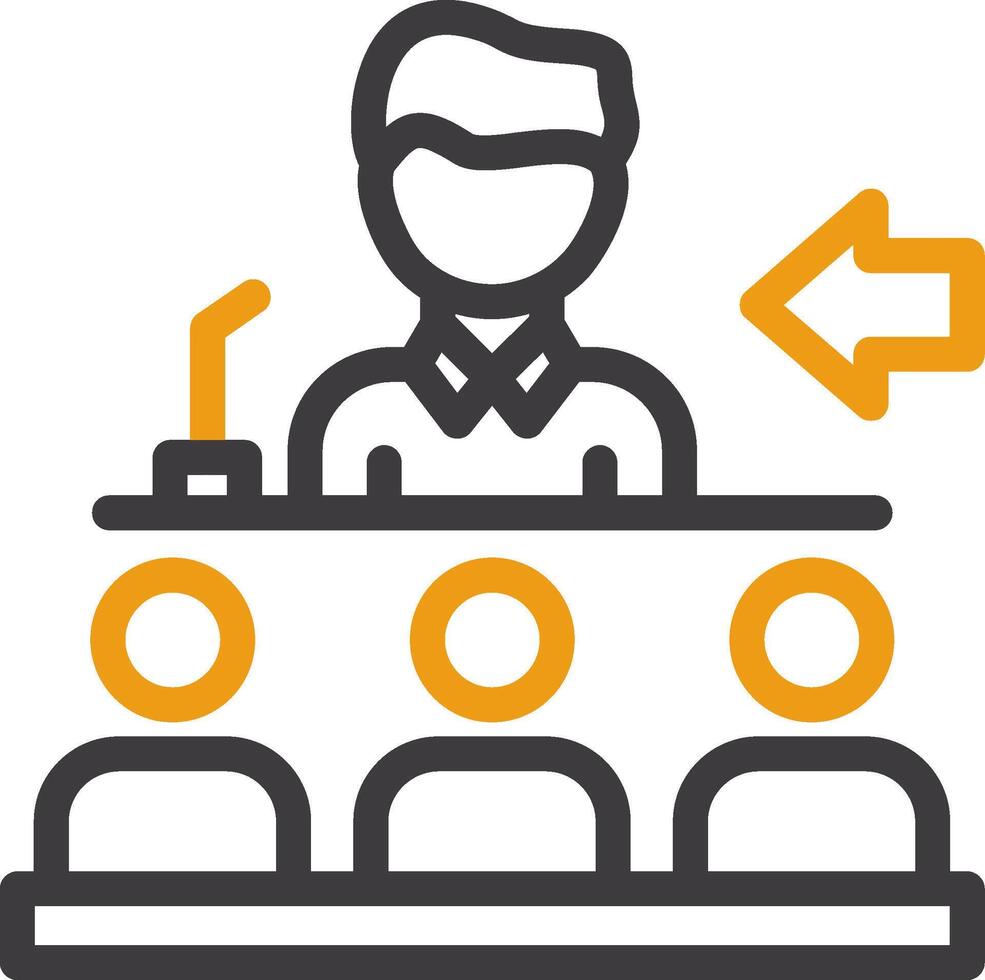 Speaker giving a speech Glyph Circle Icon vector