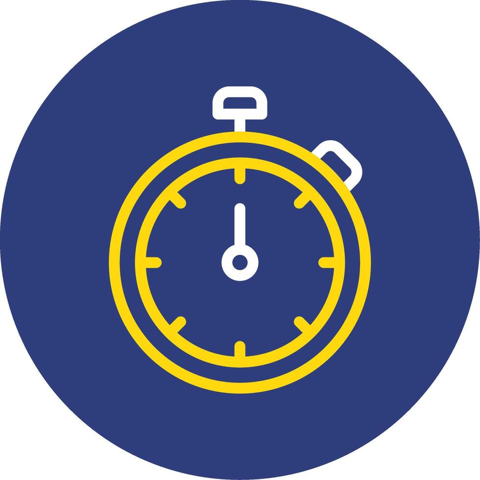 Timer Dual Line Circle Icon vector