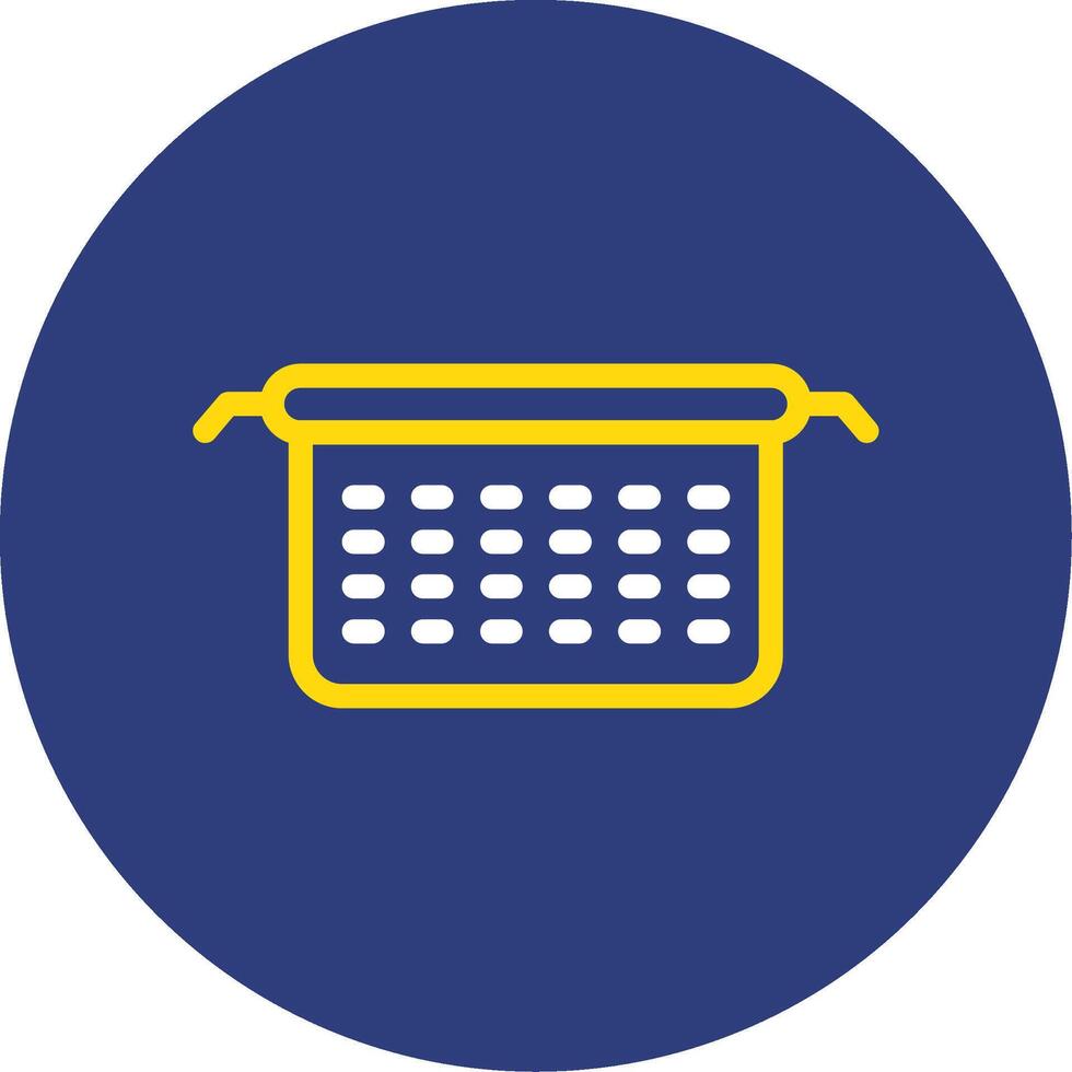 Sieve Dual Line Circle Icon vector