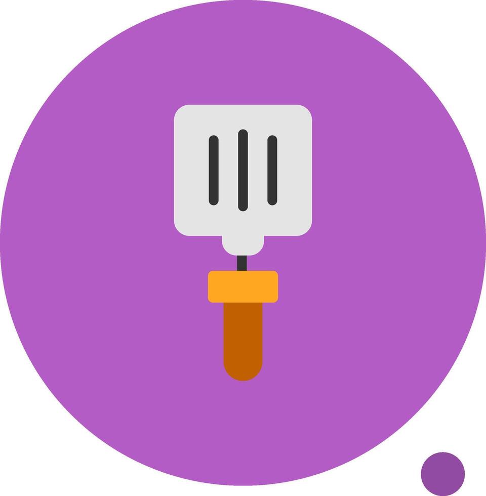 Spatula Flat Shadow Icon vector