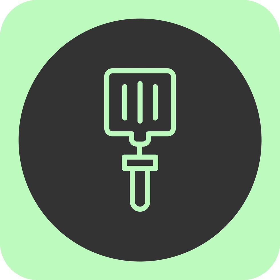 Spatula Linear Round Icon vector