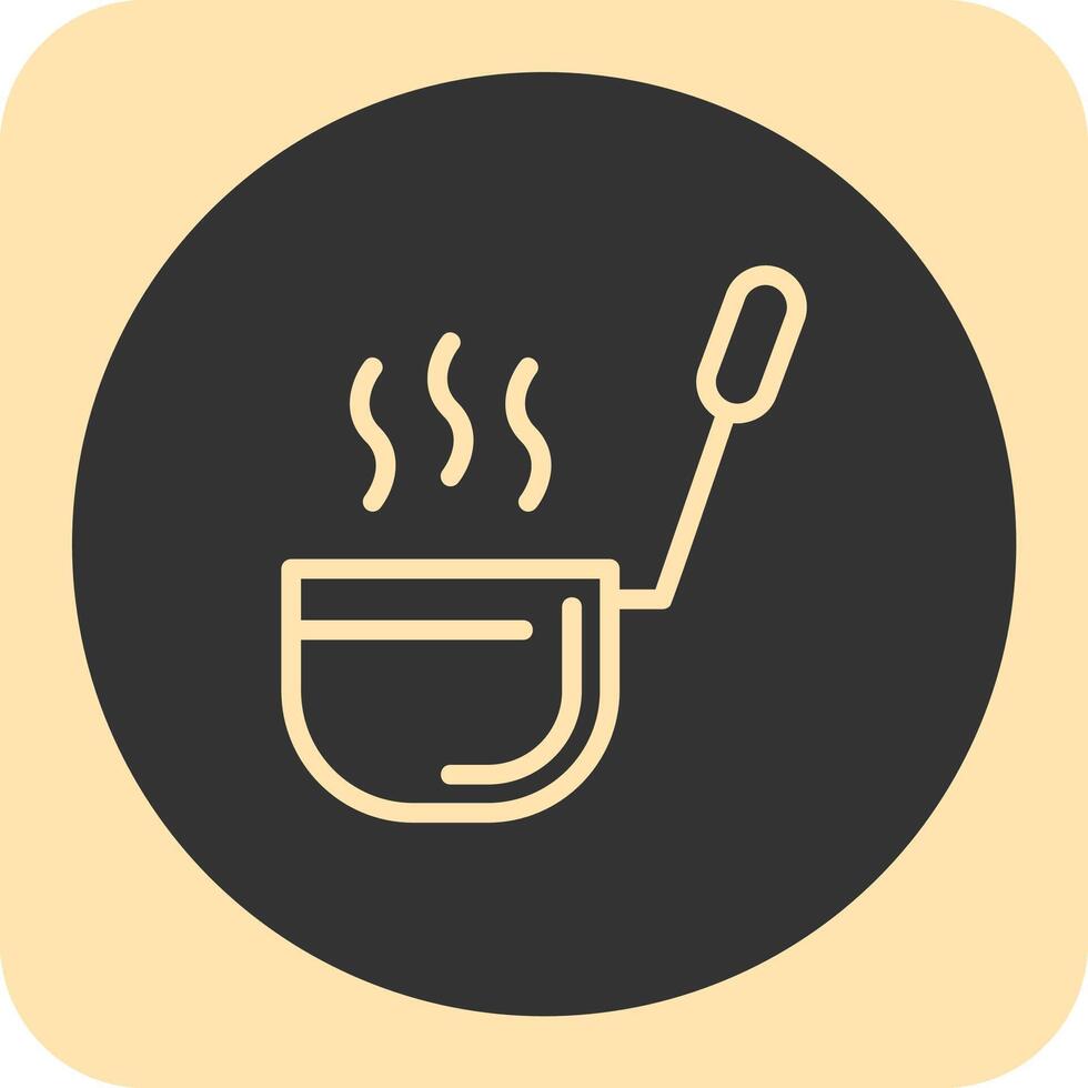 Ladle Linear Round Icon vector