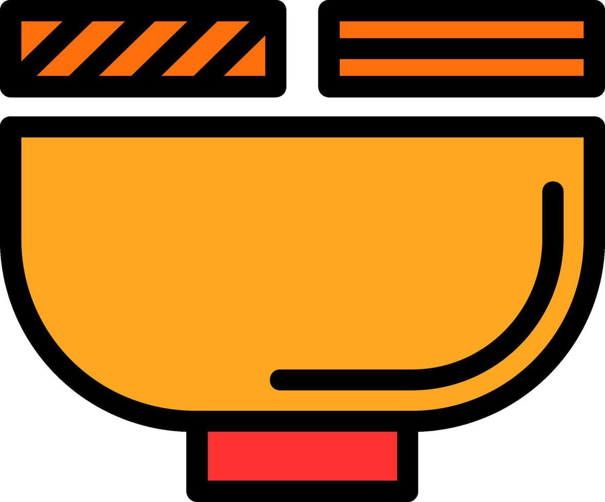 Pasta Line Filled Icon vector