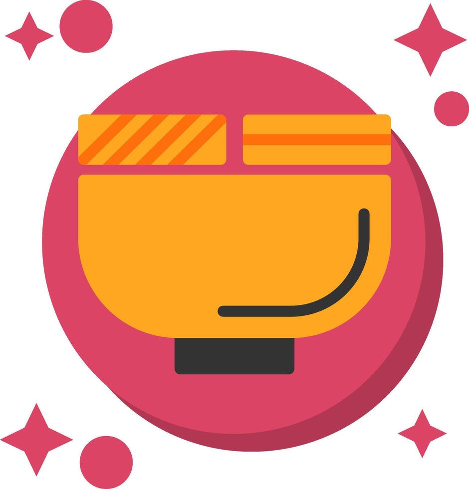 Pasta Tailed Color Icon vector