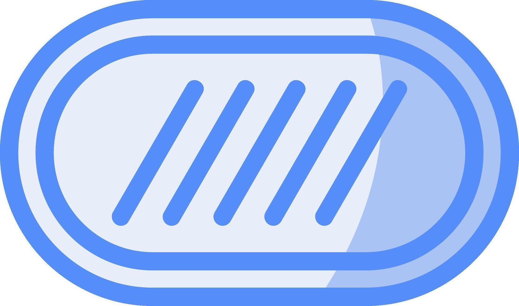 mantel individual línea lleno azul icono vector