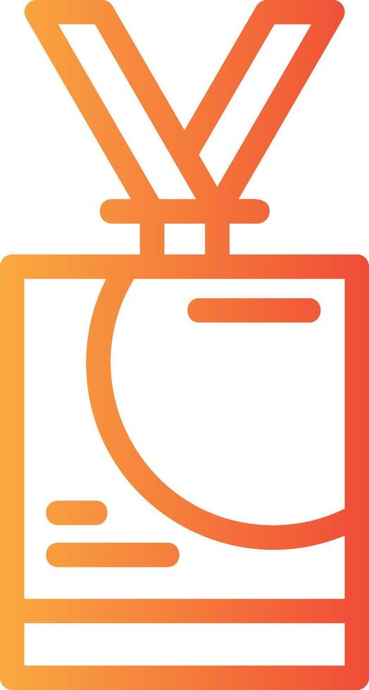 Conference badge Linear Gradient Icon vector