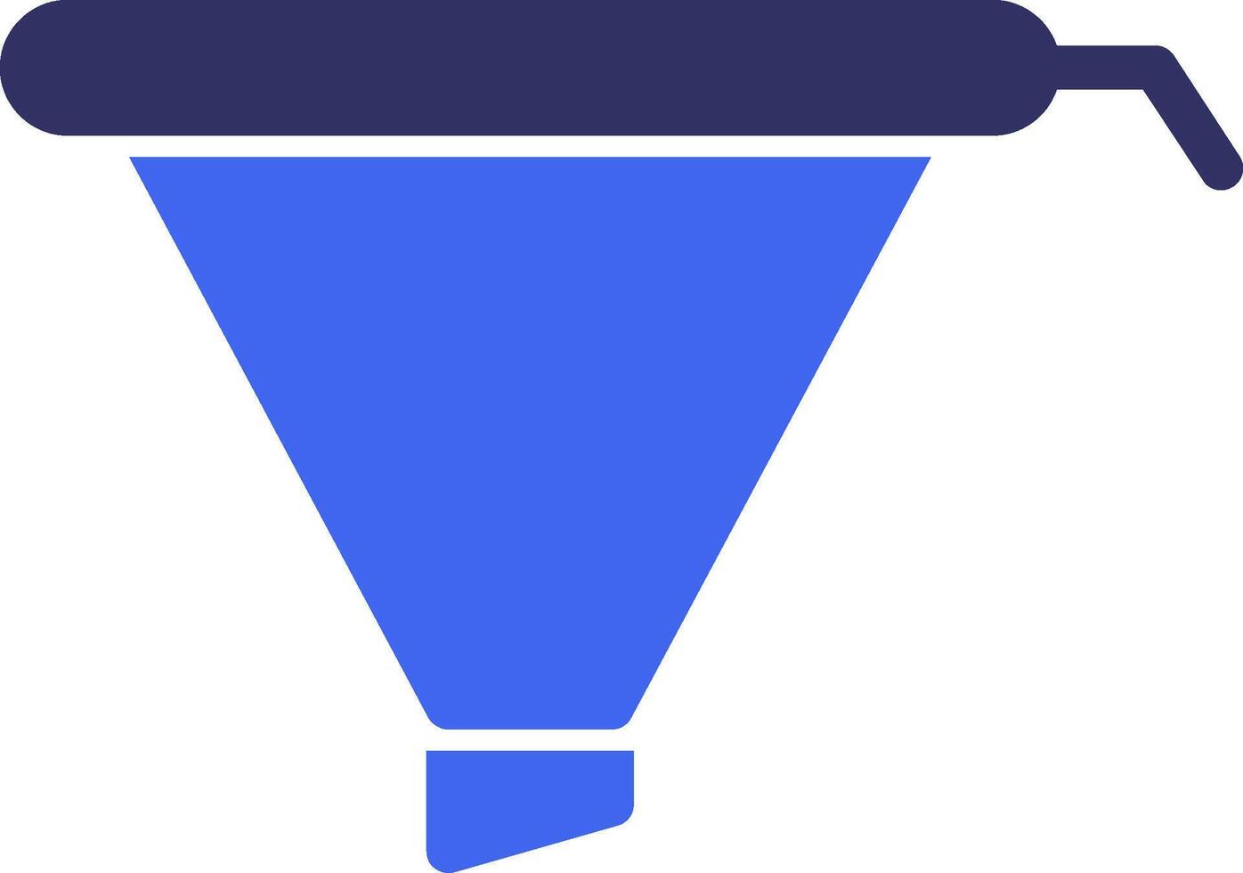 Funnel Solid Two Color Icon vector