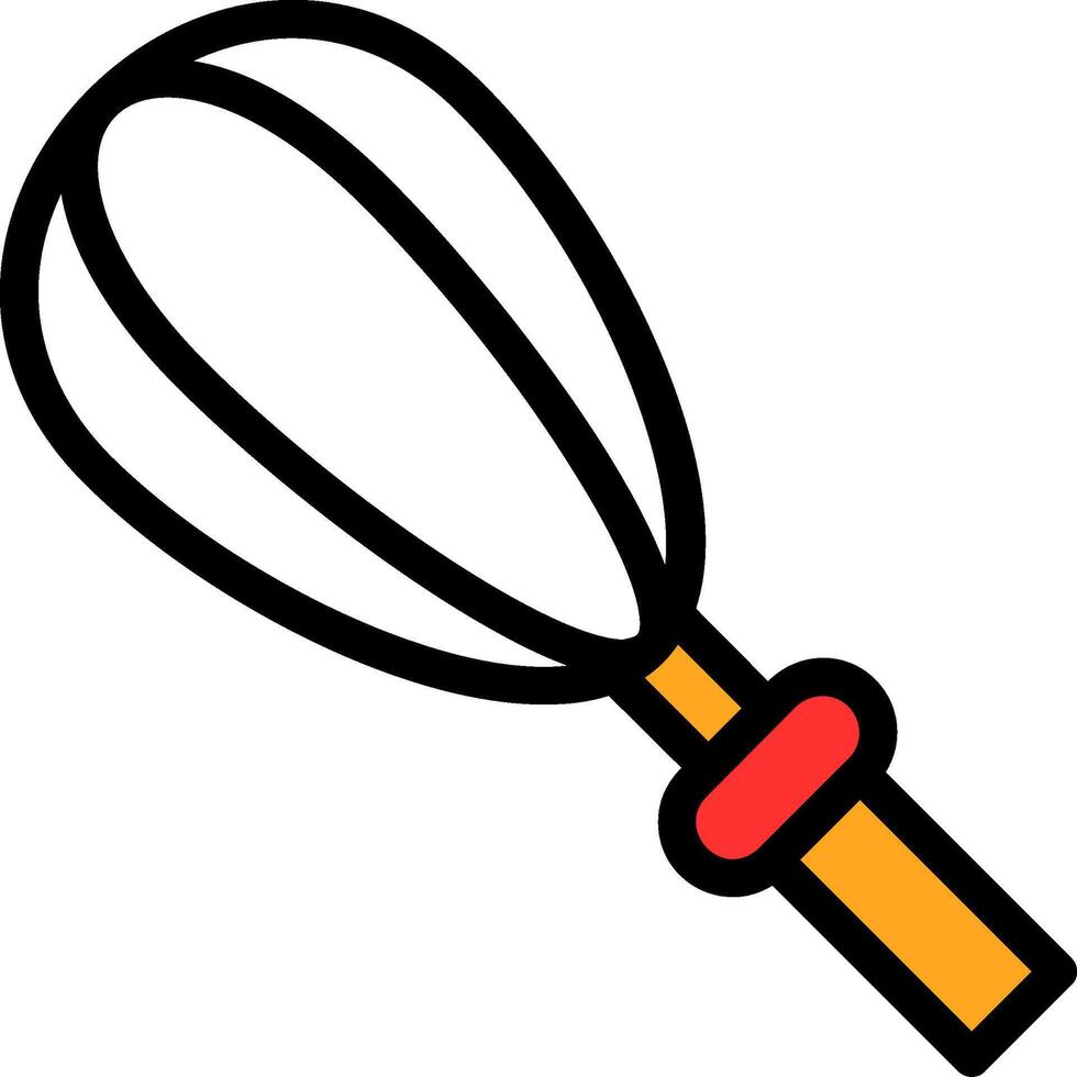 Whisk Line Filled Icon vector