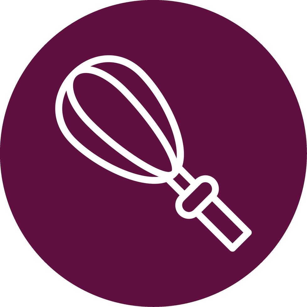 Whisk Outline Circle Icon vector