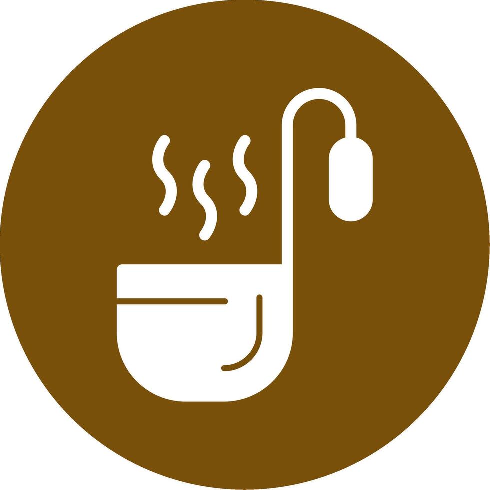 Ladle Glyph Circle Icon vector