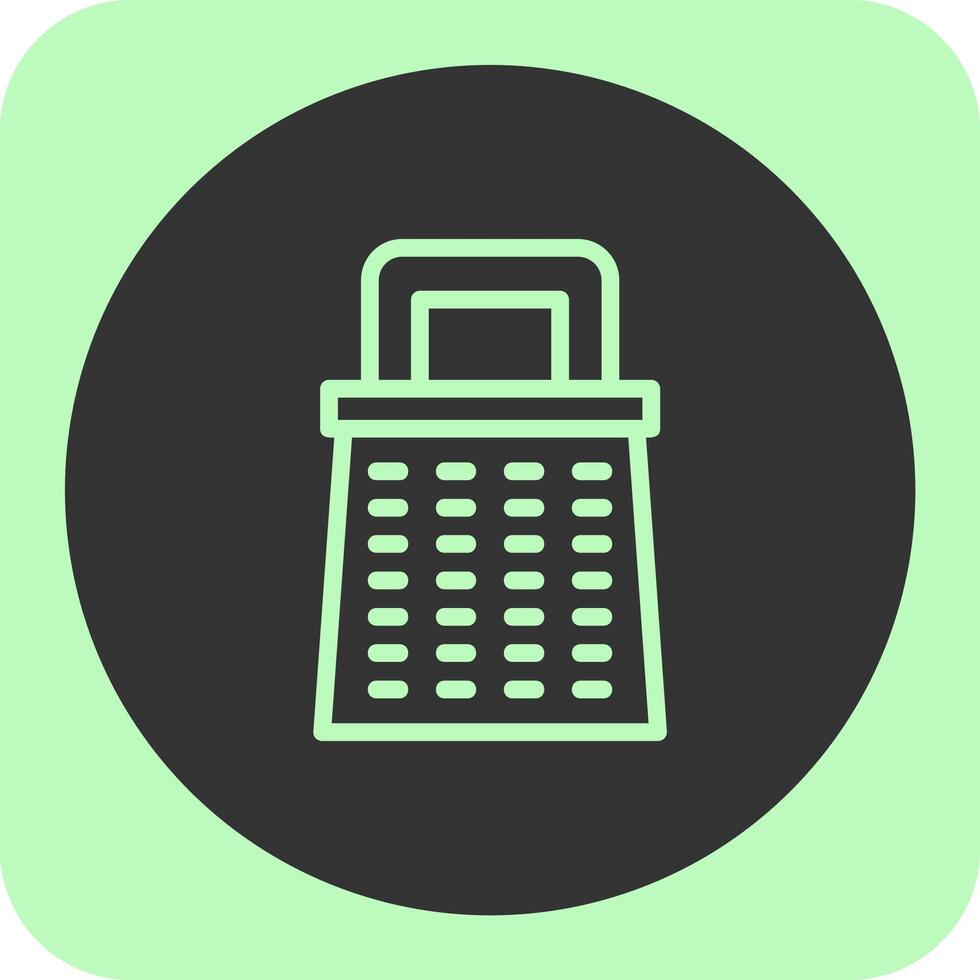 Grater Linear Round Icon vector