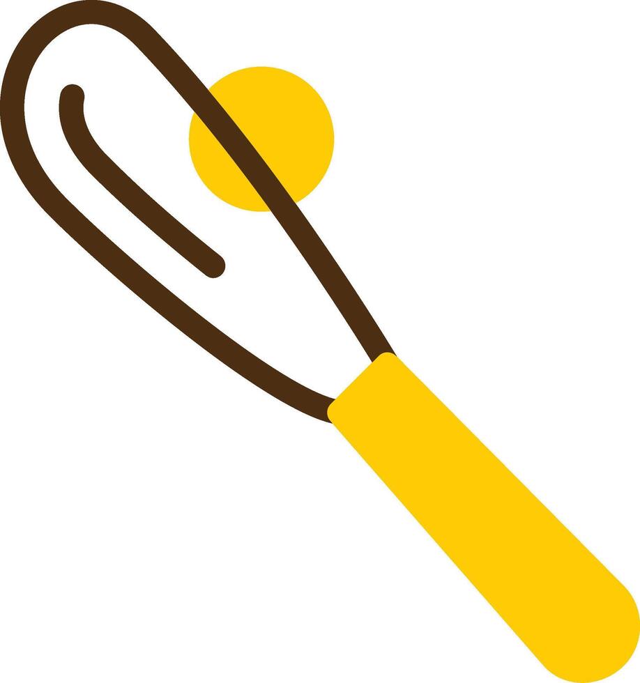 Tableware Spreader Yellow Lieanr Circle Icon vector