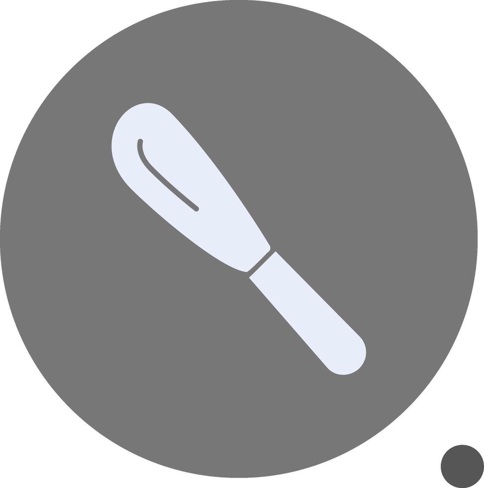 Tableware Spreader Glyph Shadow Icon vector