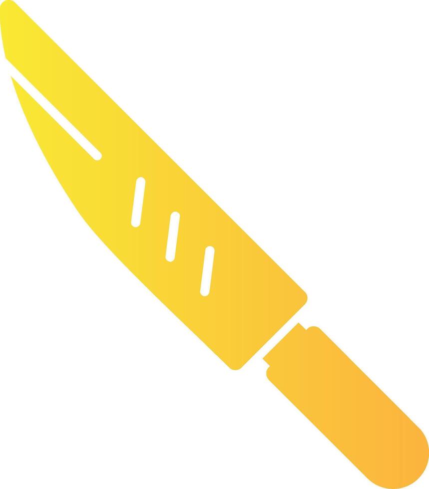 queso cuchillo sólido multi degradado icono vector