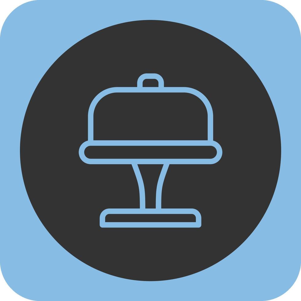 Cake Stand Linear Round Icon vector