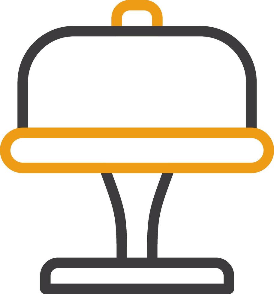 Cake Stand Line Circle Icon vector