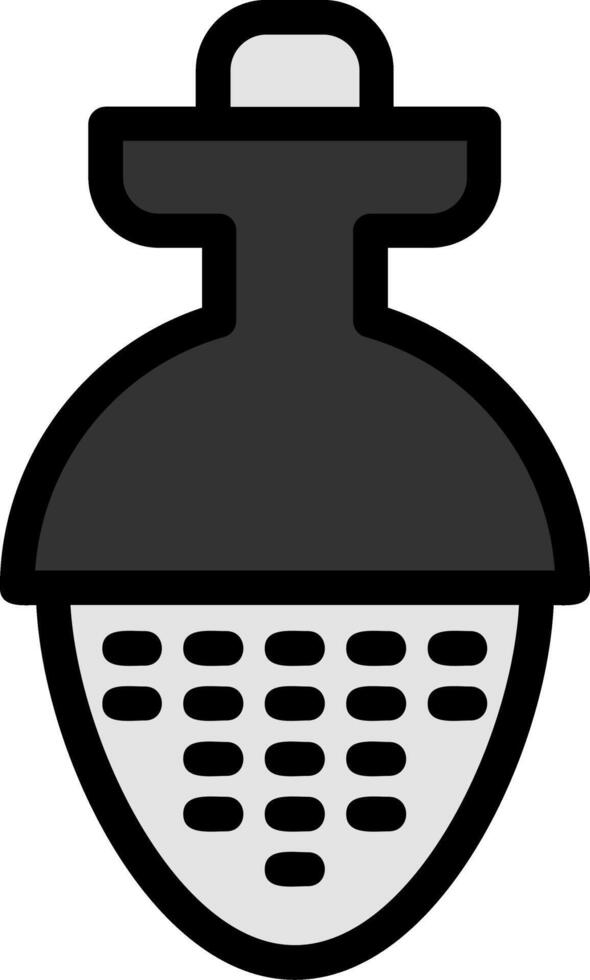 Tea Infuser Line Filled Icon vector