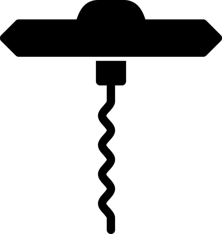 Corkscrew Glyph Icon vector