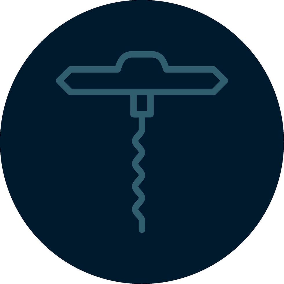 Corkscrew Line Multi color Icon vector