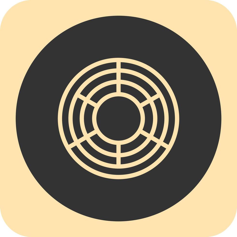 Trivet Linear Round Icon vector