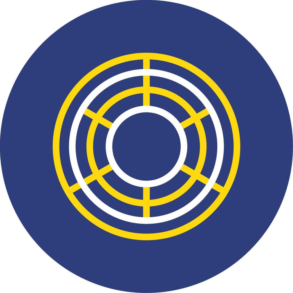 Trivet Dual Line Circle Icon vector