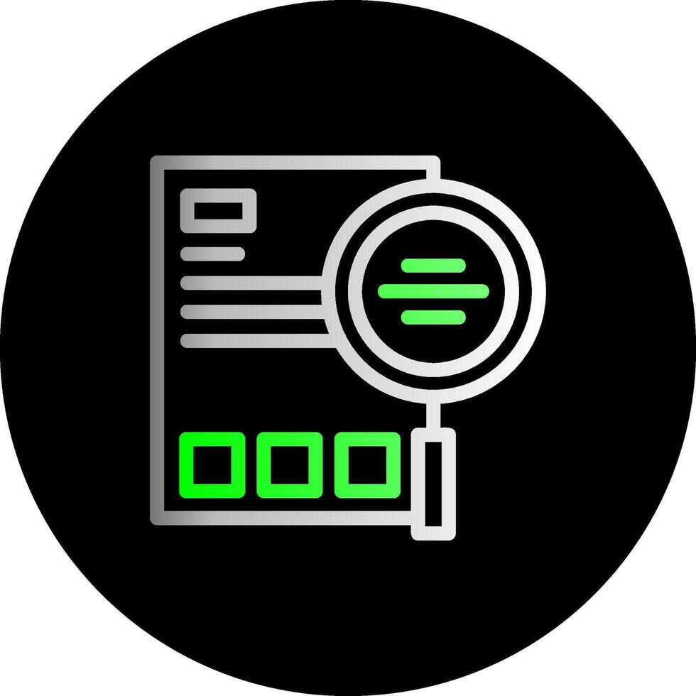 Magnifying glass symbolizing search Dual Gradient Circle Icon vector