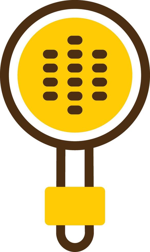 Tea Strainer Yellow Lieanr Circle Icon vector