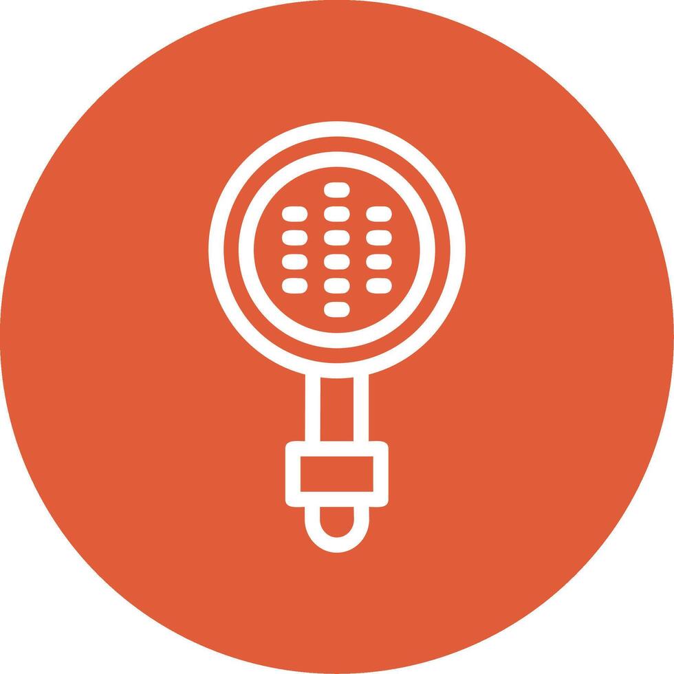 Tea Strainer Outline Circle Icon vector