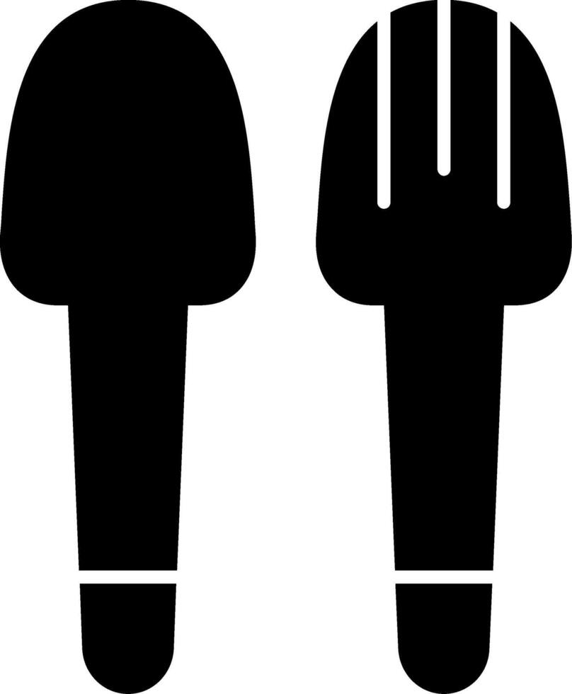 Salad Servers Glyph Icon vector