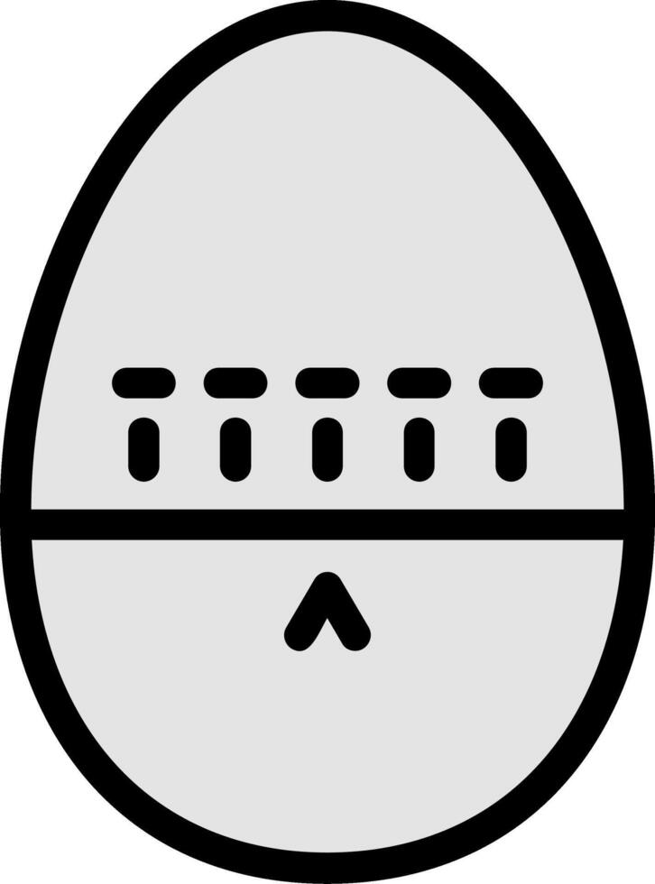 huevo Temporizador línea lleno icono vector