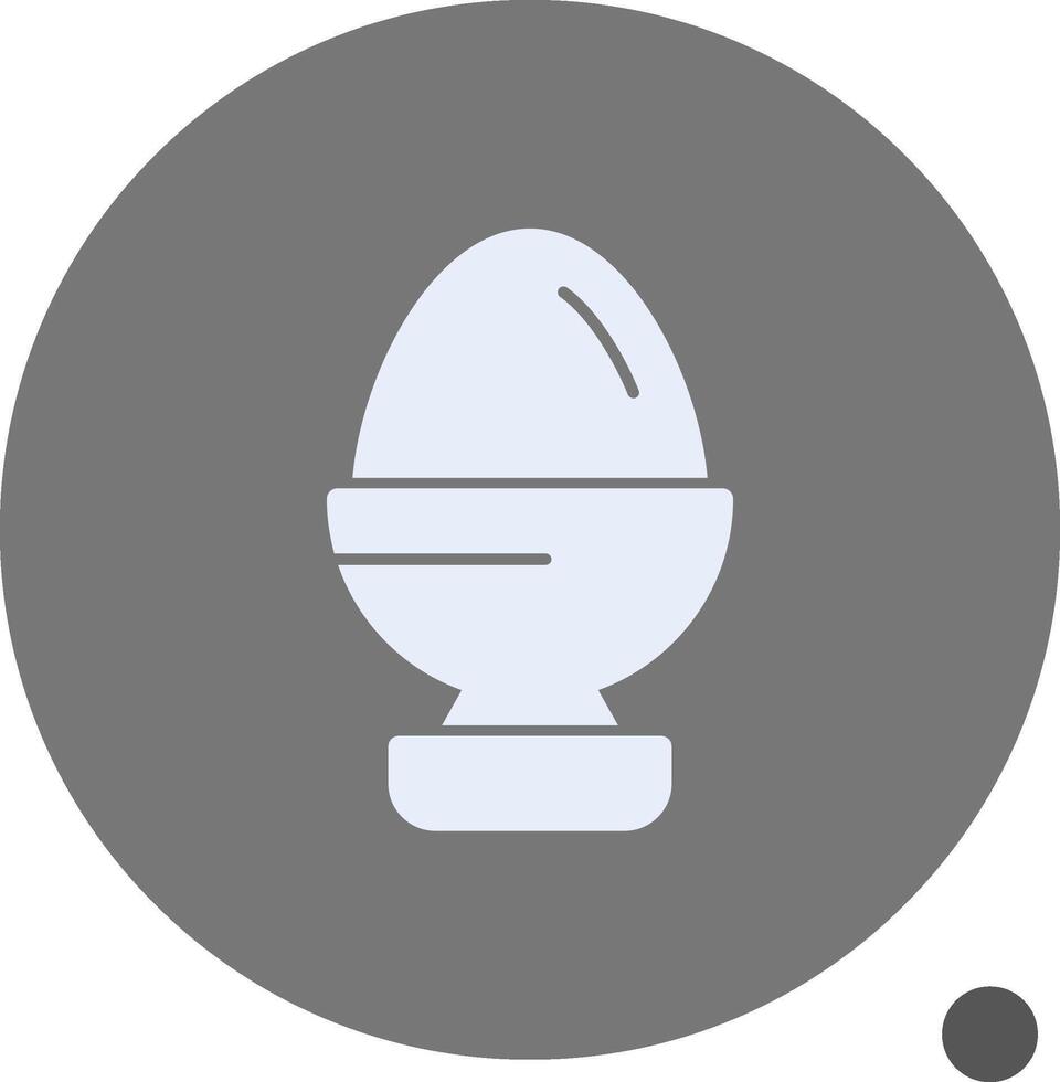 Egg Cup Glyph Shadow Icon vector