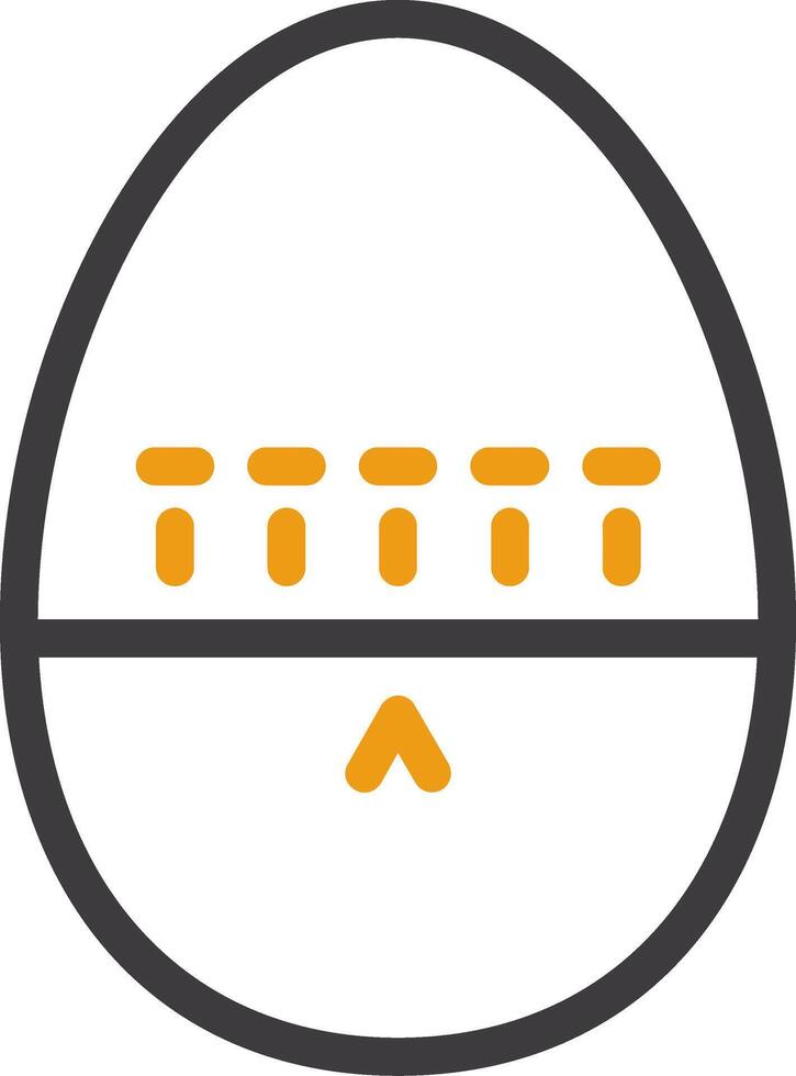 Egg Timer Line Circle Icon vector