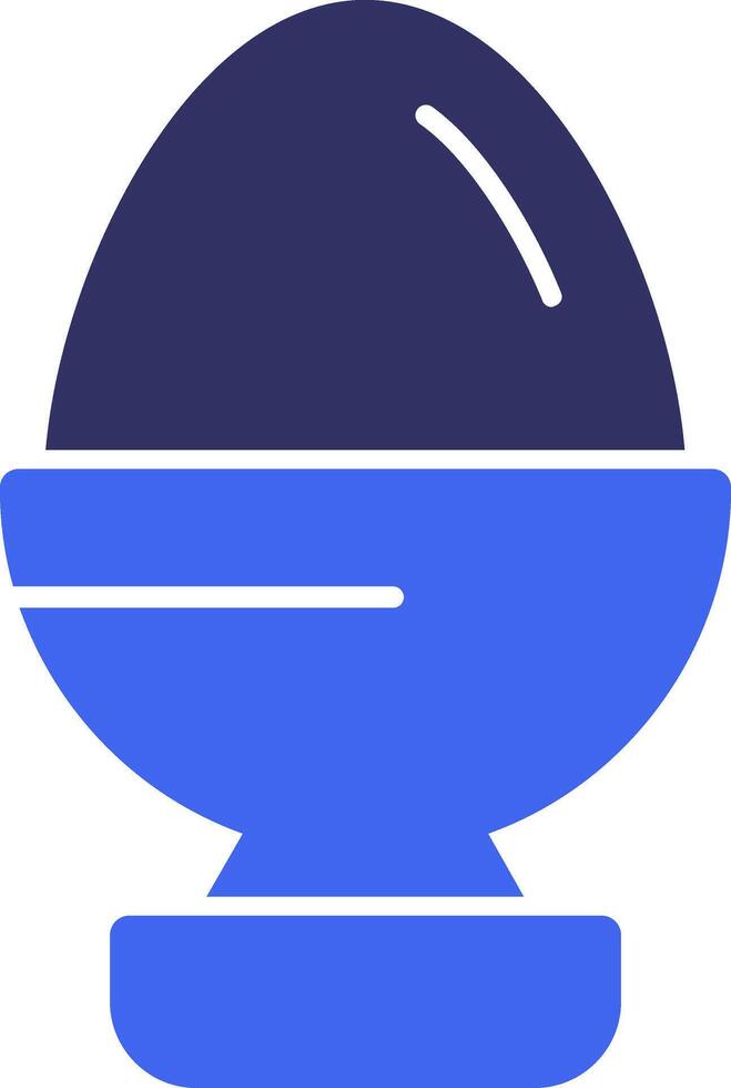 Egg Cup Solid Two Color Icon vector