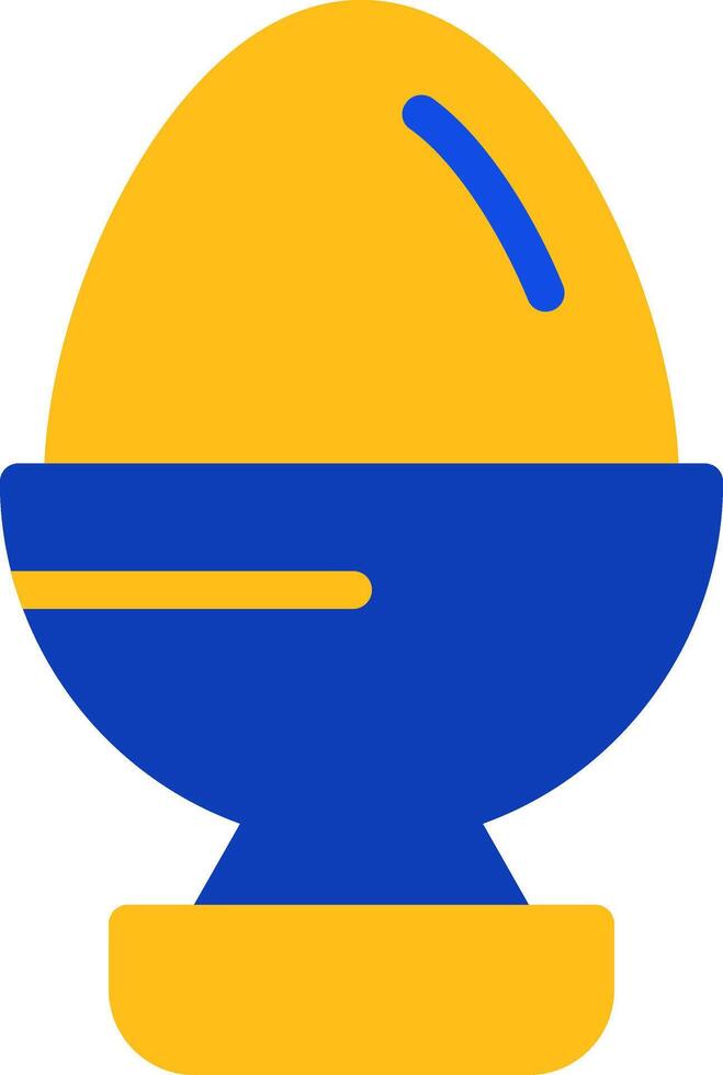 Egg Cup Flat Two Color Icon vector