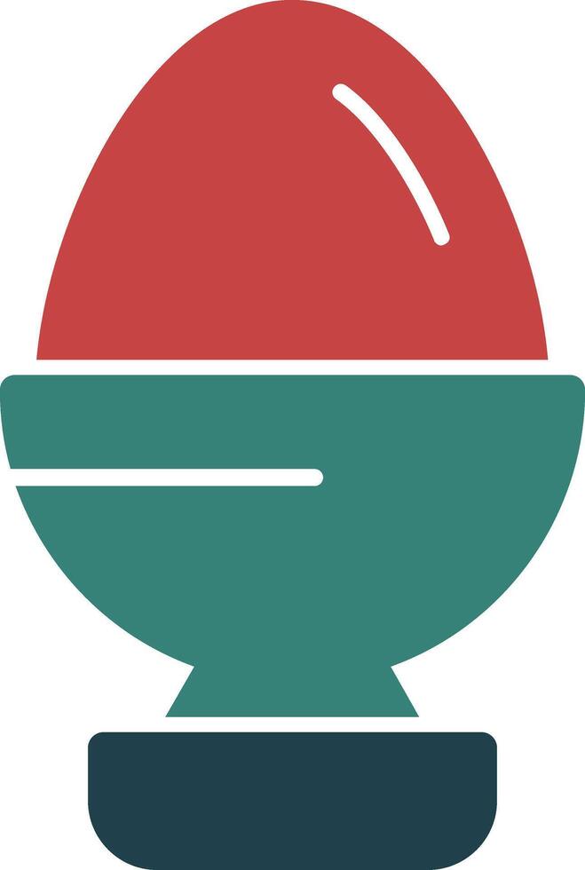 Egg Cup Line Circle Icon vector