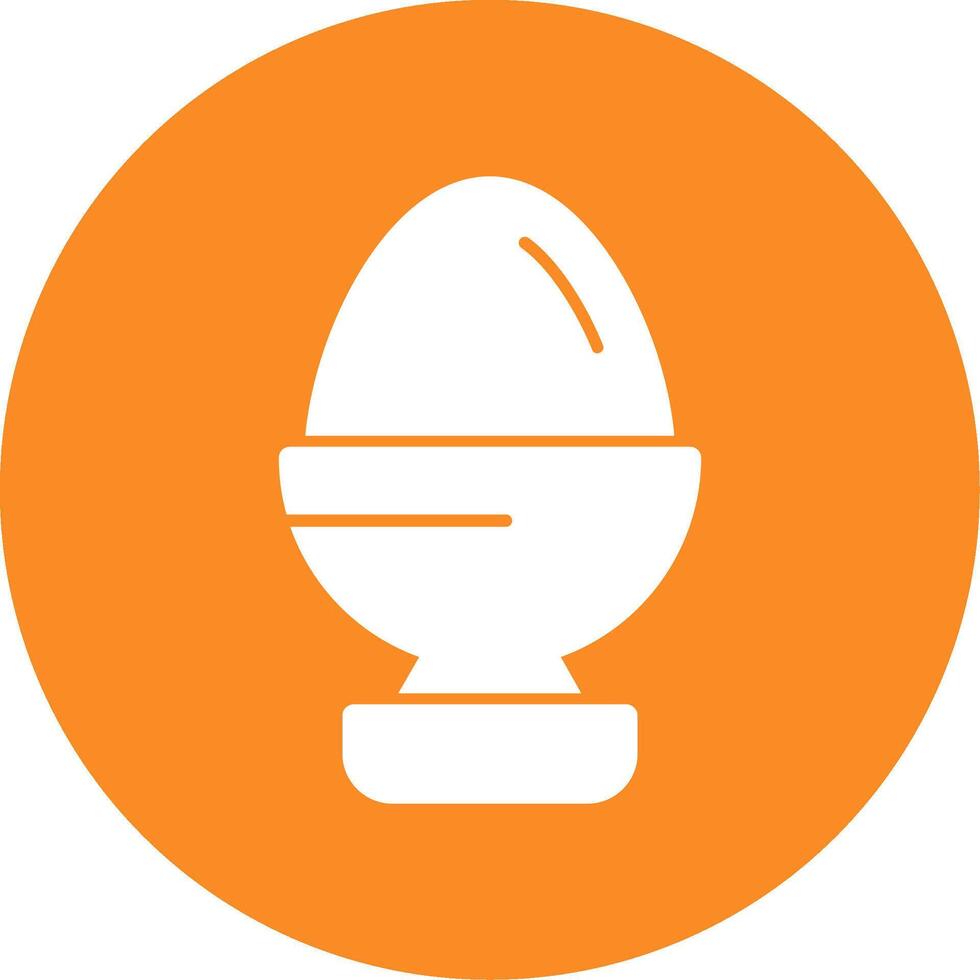 Egg Cup Glyph Circle Icon vector