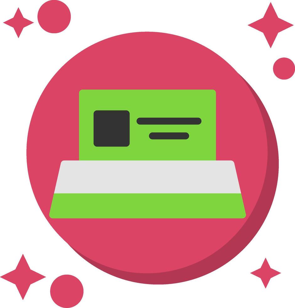 sitio tarjeta poseedor cola color icono vector