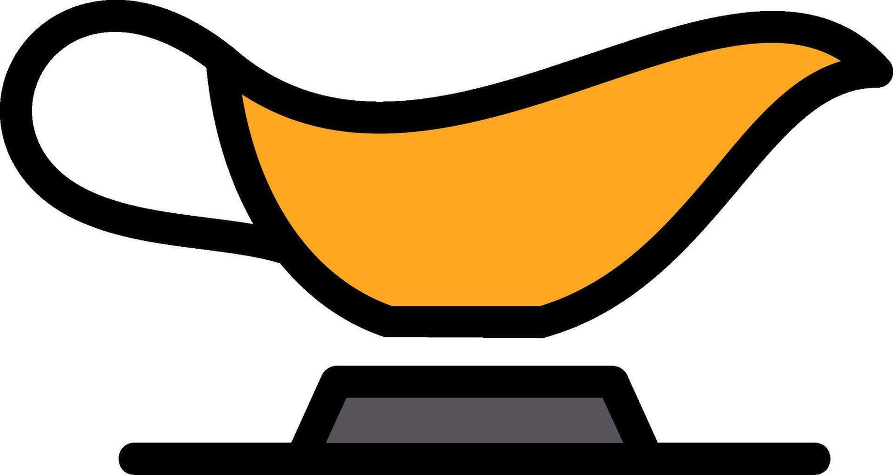 Gravy Boat Line Filled Icon vector