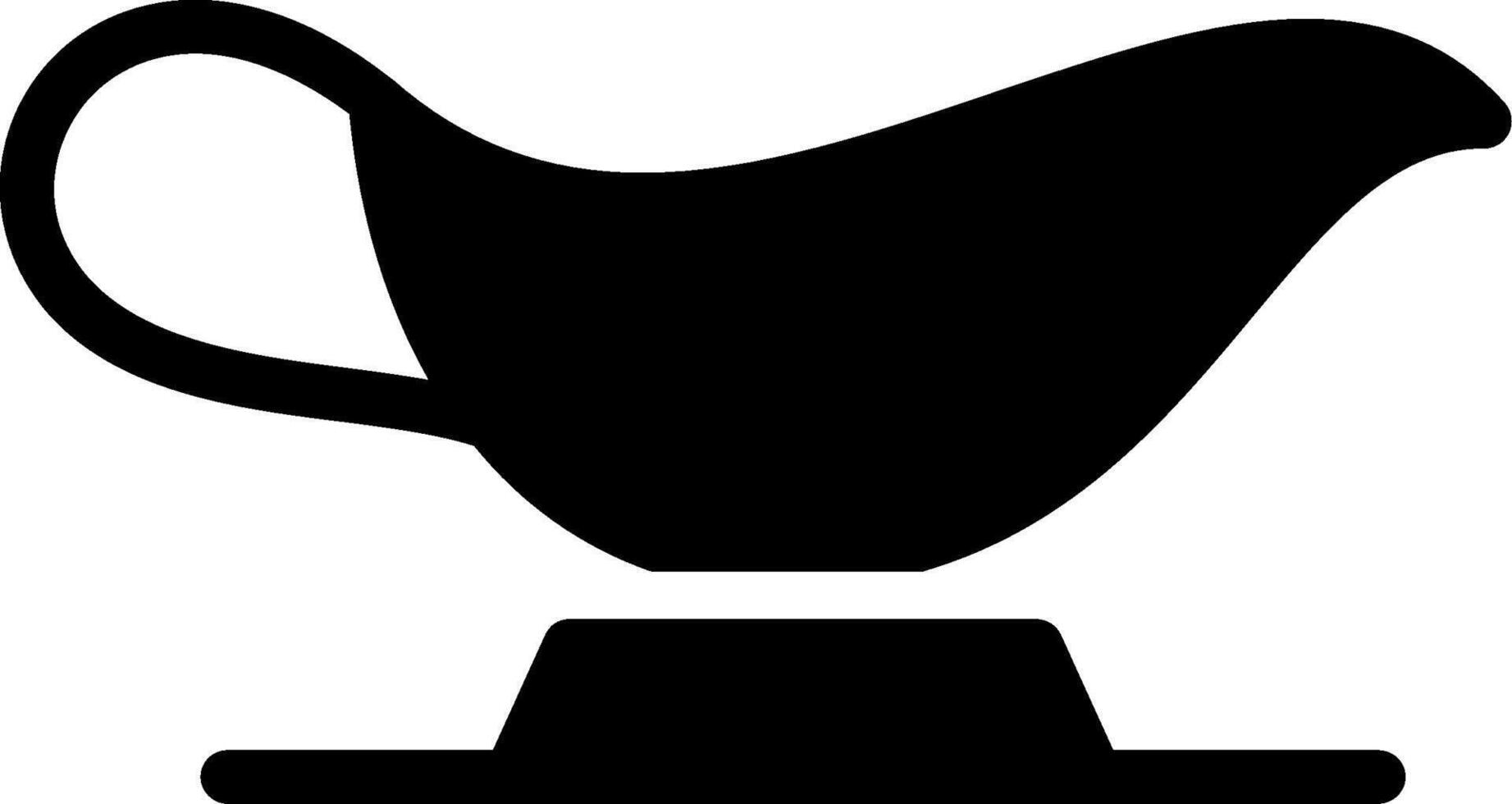 Gravy Boat Glyph Icon vector